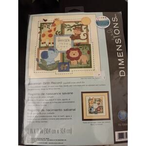 Dimensions/Baby Hugs Cross Stitch 12"X12"-Savannah Birth Record 70-73543